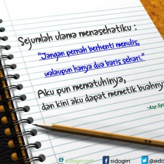 Santri Menulis, Lanjutkan!