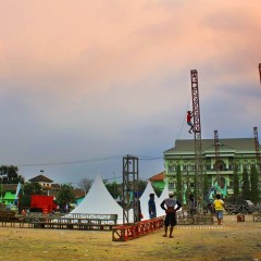 Mengintip Persiapan Acara Sidogiri Bersholawat Bersama Habib Syech