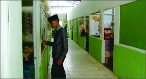 Sepi: Tampak dari dalam Pusat Makanan Halâlan Thayyibah masih terlihat sepi 