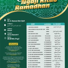 Jadwal Ngaji Kitab Ramadhan 1441